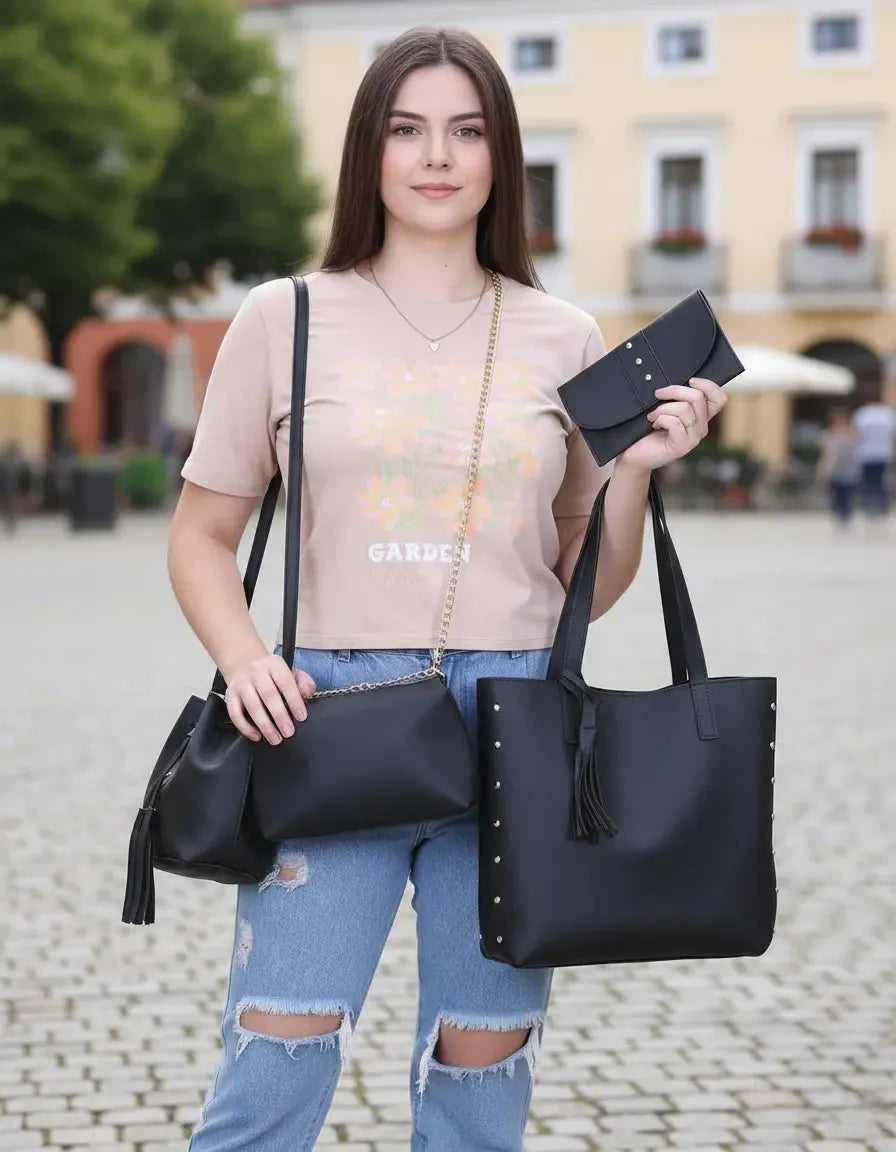 Conjunto de Carteras Elegancia Pure - Comprá 1 Llevate 4