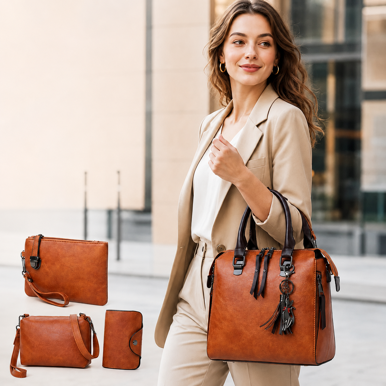 Kit de Carteras Elegancia Premium en Cuero - Compra 1 y Llévate 4
