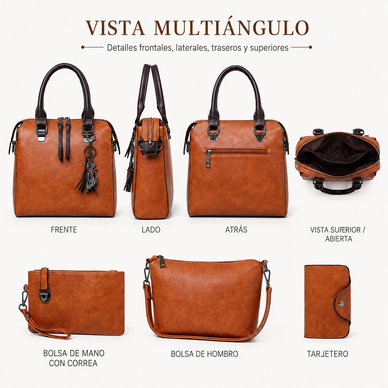 Kit de Carteras Elegancia Premium en Cuero - Compra 1 y Llévate 4