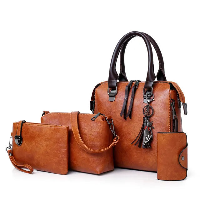 Kit de Carteras Elegancia Premium en Cuero - Compra 1 y Llévate 4