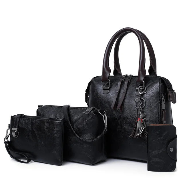 Kit de Carteras Elegancia Premium en Cuero - Compra 1 y Llévate 4