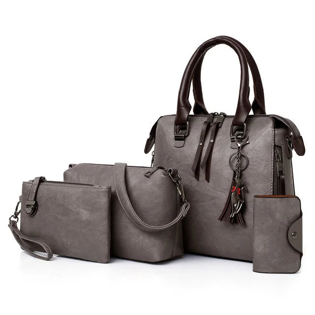 Kit de Carteras Elegancia Premium en Cuero - Compra 1 y Llévate 4