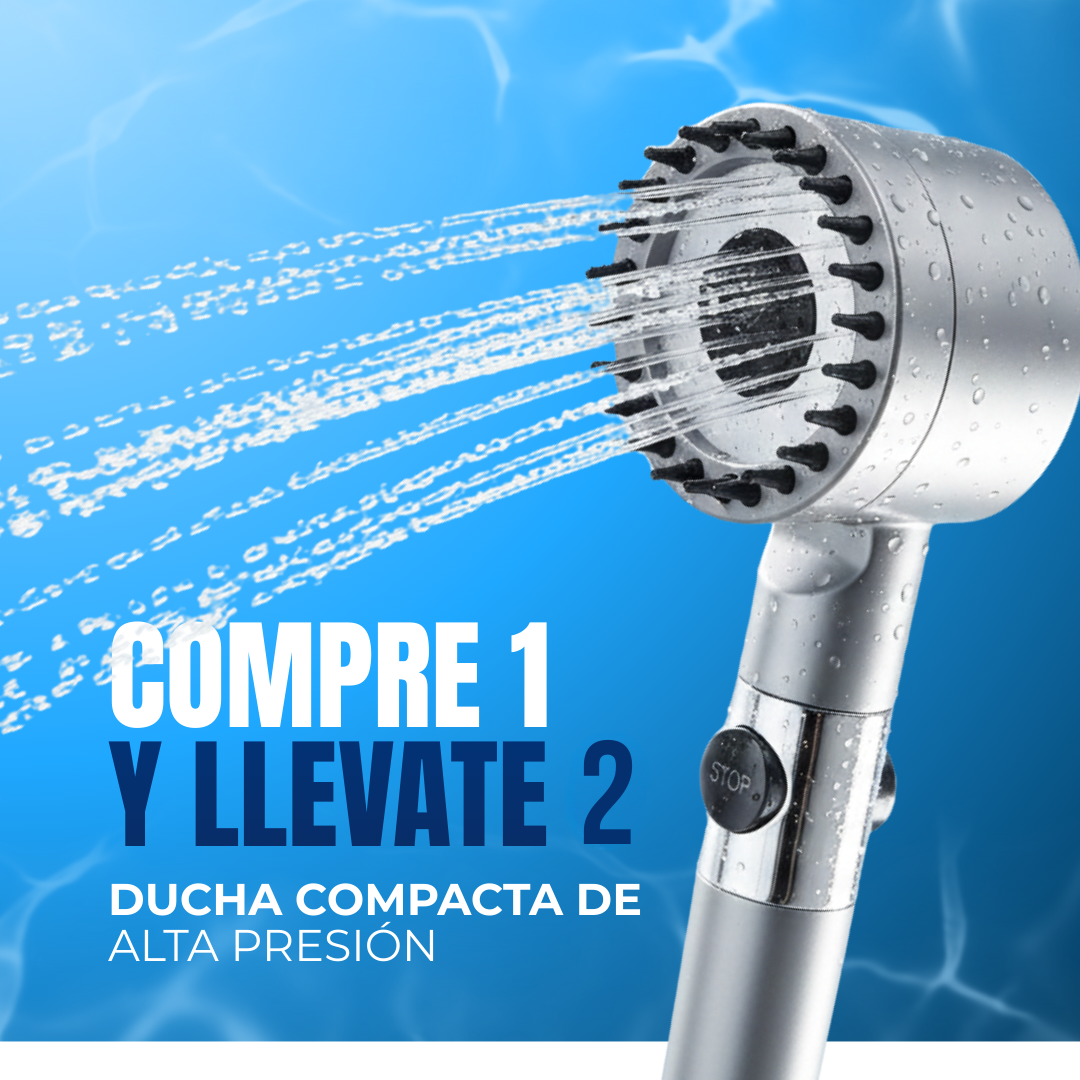 IonFlow Pro - Ducha Masajeadora de Alta Presión - Compre 1 y Llevate 2